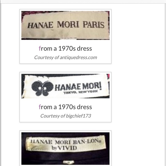 HANAE MORI- Vintage 1970s Black Midi Dress 
Square Neck Sheer - Picture 9 of 10